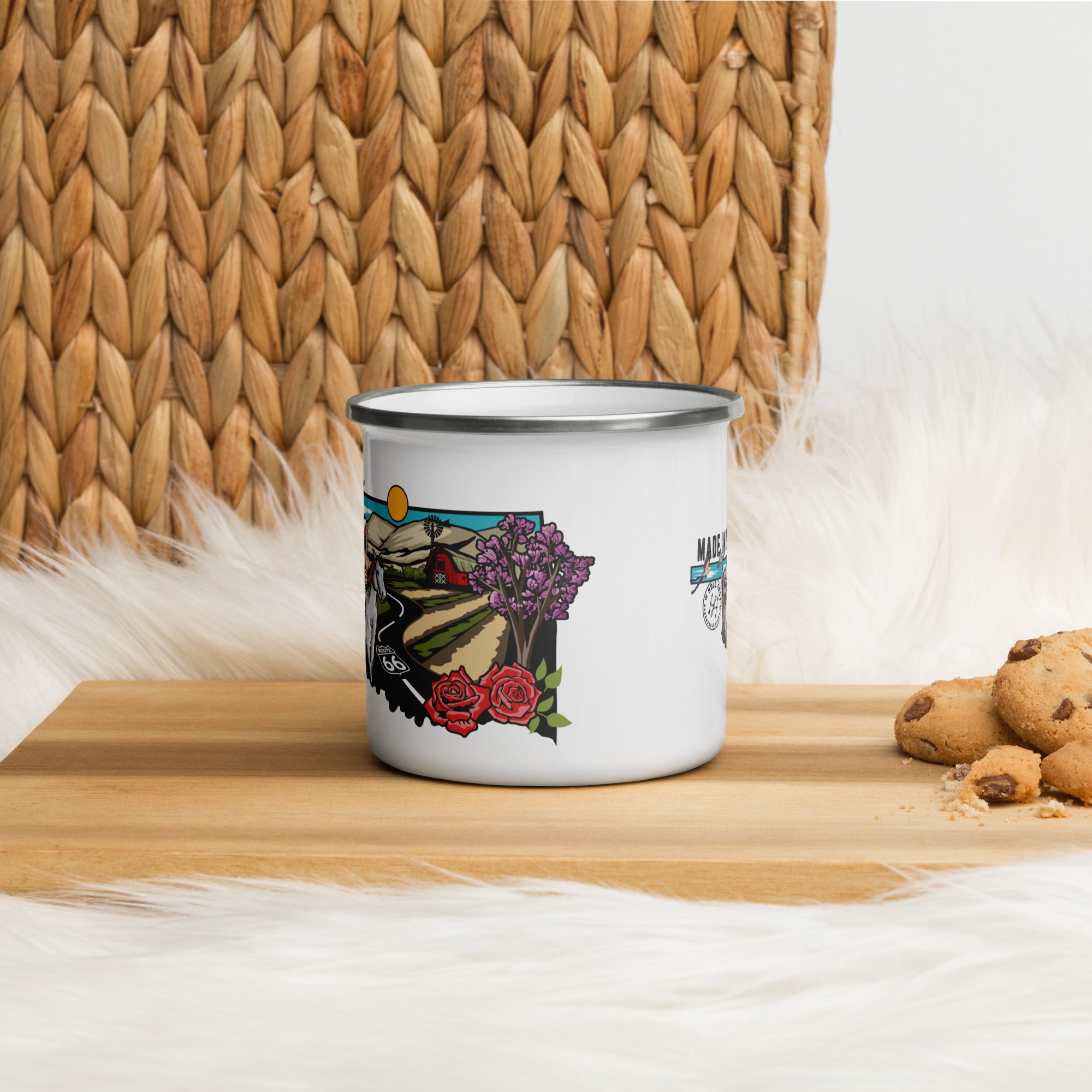 Made In Oklahoma Enamel Mug